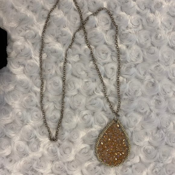 Theia Crystal Teardrop Pendant Necklace - Picture 4 of 4